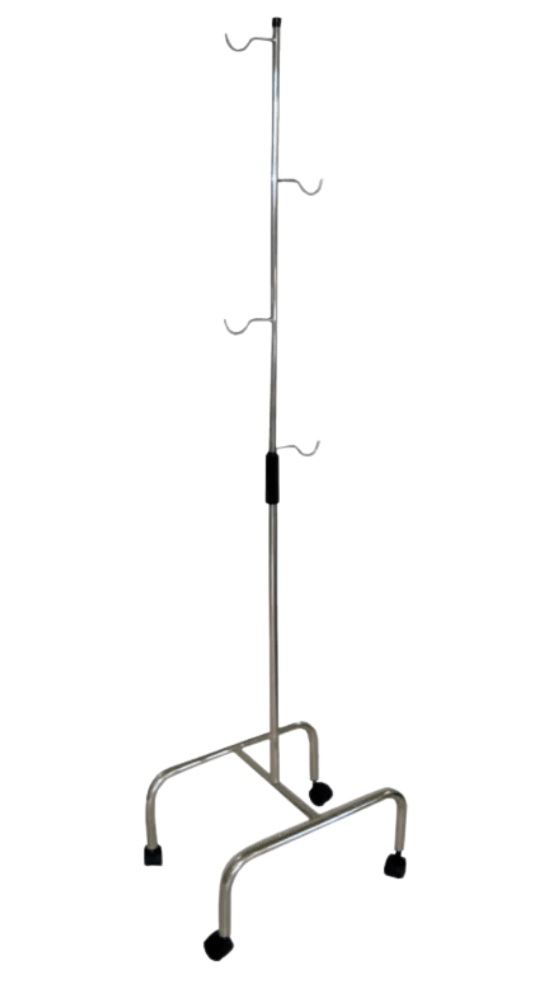 Suporte de Soro INOX c/ Regulagem de Altura e 4 Ganchos - Capital Médica Ltda