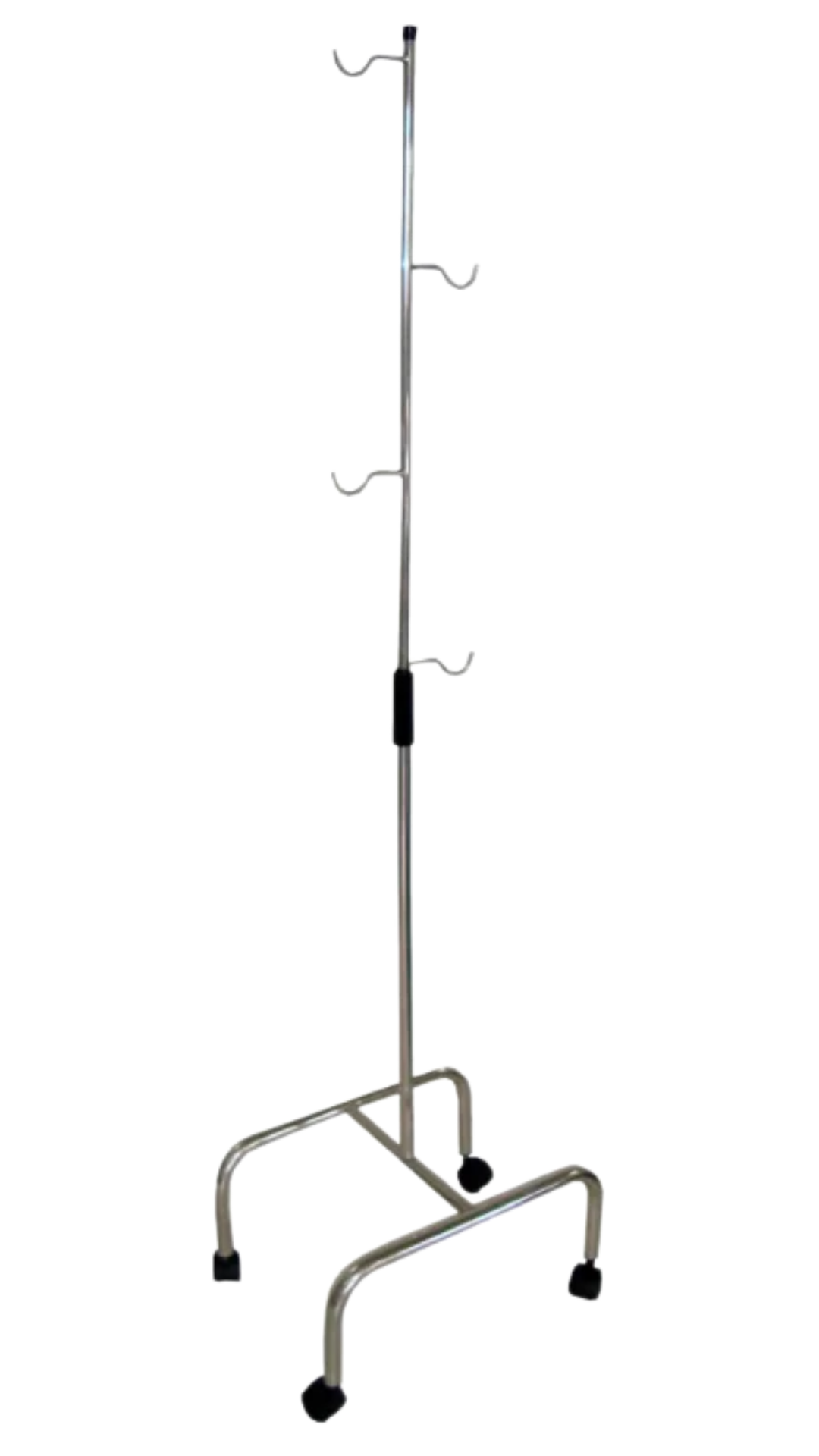 Suporte de Soro INOX c/ Regulagem de Altura e 4 Ganchos - Capital Médica Ltda