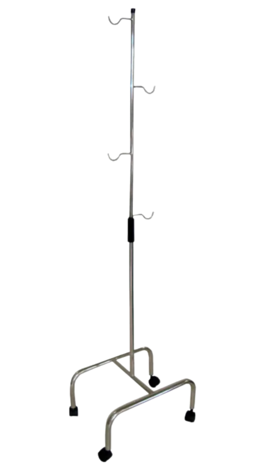 Suporte de Soro INOX c/ Regulagem de Altura e 4 Ganchos - Capital Médica Ltda