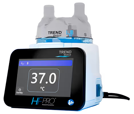 Umidificador aquecido servocontrolado com touchscreen HFPro Trend Medical