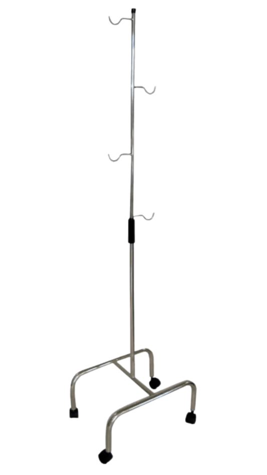 Suporte de Soro INOX c/ Regulagem de Altura e 4 Ganchos - Capital Médica Ltda
