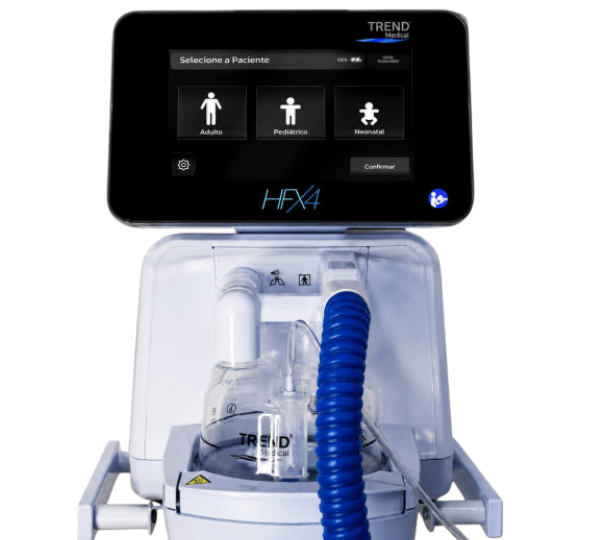 Umidificador aquecido com gerador de fluxo integrado HFX4 Trend Medical - Capital Médica Ltda