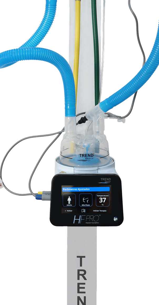 Umidificador aquecido servocontrolado com touchscreen HFPro Trend Medical - Capital Médica Ltda