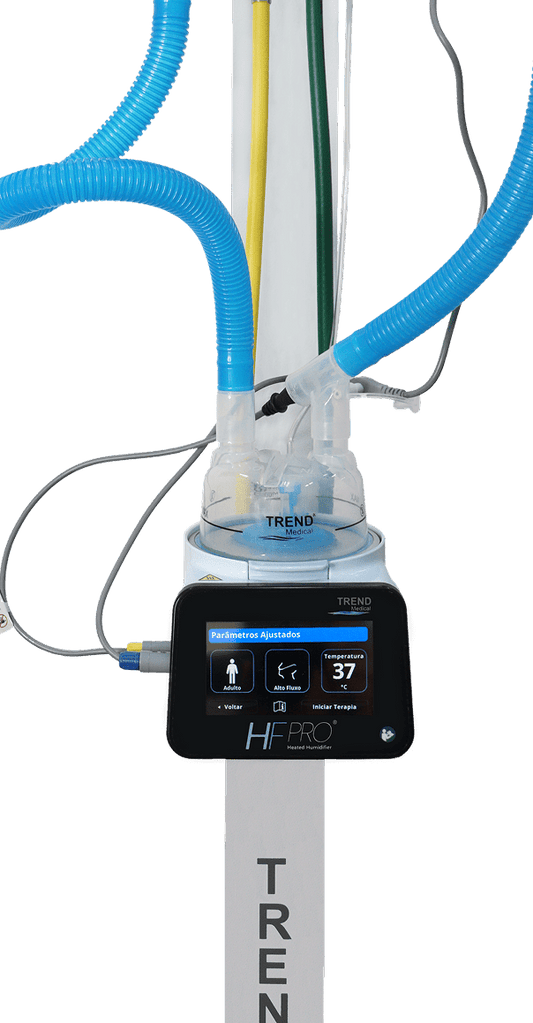 Umidificador aquecido servocontrolado com touchscreen HFPro Trend Medical - Capital Médica Ltda